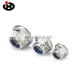 High Quality JINGHONG Stainless Steel Flange Hex Nylon Lock Nut thumbnail-3