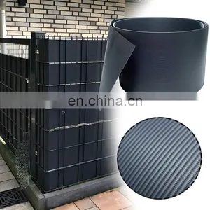 Balcony Garden Protection Hard PVC Privacy Screen Strip for Double Rod Mats, 25 m x 19 cm Anthracite thumbnail-1