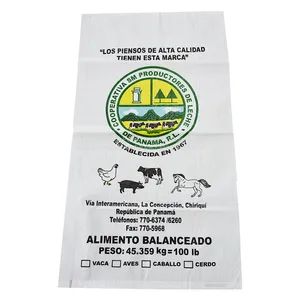 Printed Transparent Polypropylene Woven Plastic Bags 25kg 15kg Rice Empty Packaging thumbnail-1