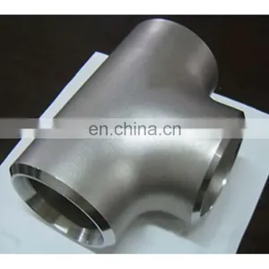 Black Butt Welding Pipe Fitting Tee Seamless Straight/Reducing Tee Black Beaded With Ribs Equal Tee For Structure Pipe thumbnail-2