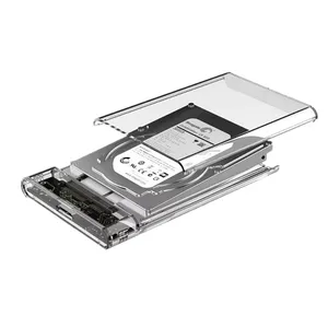 2.5 Inch Transparent HDD SSD Case With USB 3.0 Type C External Laptop SATA Hard Drive Disk Enclosure thumbnail-3