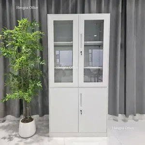 Modern White Steel Office Cabinet| With Internal Safe Box |for Georgetown Financial District Banks thumbnail-1