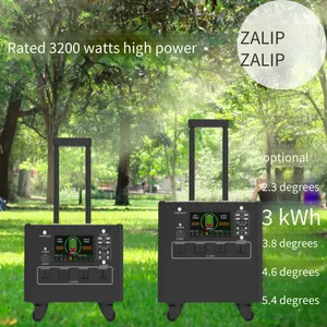 Zalip 3000w Super Fast-charging Portable Outdoor Power Station With Lithium Iron Phosphate Battery, Suitcase-style Mobile Power Supply With Wheels, Mobile Power for Outdoor Live Streaming thumbnail-1