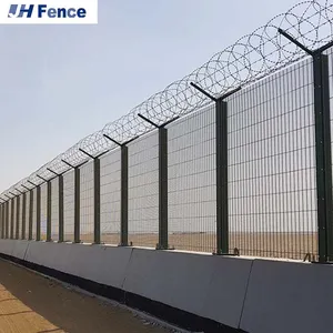 High Security 358 Weld Mesh Anti Climb Fence for Boundary Prison Airport Border Railway Power Station thumbnail-4