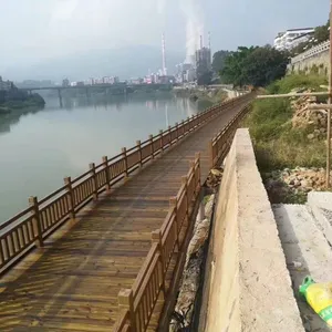 Cement Wood Imitation Railing Molds, Used for Scenic Area Fence Decoration, Meeting the Outdoor Protection and Decoration Needs of Municipal Roads, Scenic Area Plank Roads, Etc. thumbnail-1