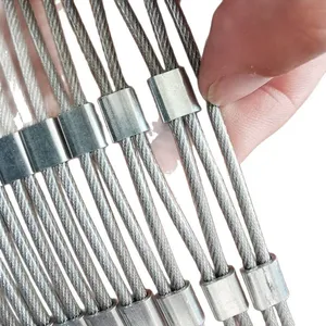 Durable Stainless Steel Wire Rope Mesh Net Woven Braided Cable Mesh for Zoo Bird Cage Protection thumbnail-1