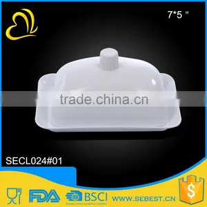 OEM Creative Design Hotel Dinnerware White Melamine Butter Dish thumbnail-1