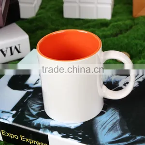 Latest Hot Sale 11 oz Sublimation Ceramic Inner Color White Coffee Mug thumbnail-2