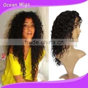 Long Curly Wigs For Black Women, Malaysian Human Hair Kinky Curly Full Lace Wigs thumbnail-6