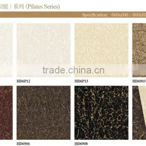 60x60 Glass Ceramic Tiles Yellow Pulati Double Loaded Tile Foshan Good Quality Indian Popular Porcelain Tiles thumbnail-2