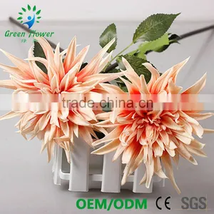 2016 Wholesale Multicolor Latex PU Artificial Flowers Dahlia Real Touch Bouquet Wedding Bridal Decor Display Flower thumbnail-6