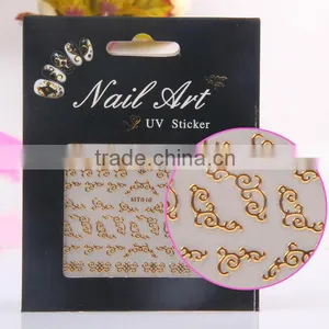 Gold 3D Metal Nail Sticker thumbnail-1