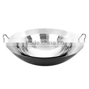 Hot China Product Commercial Big Stainless Steel Wok Wholesale Quality Choice thumbnail-5