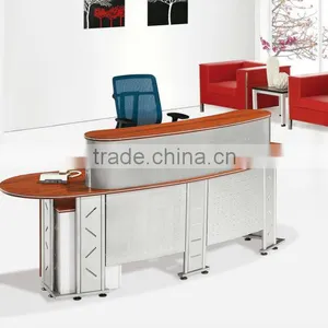 Hot Sale Fashionable Wooden Top Oval Reception Desk thumbnail-1