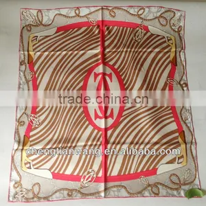 Wholesale Scarves Best Seller Square Twill Silk Scarf 90x90 thumbnail-1