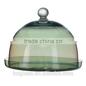Green Crystal Cake Cover With Base thumbnail-1
