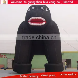 Advertising Inflatable Animals , Inflatable Gorilla , Black Inflatable Cartoon for Promotion thumbnail-3