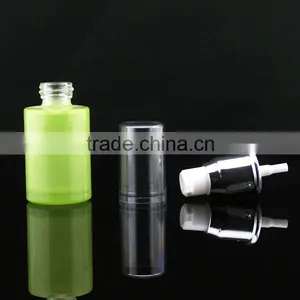 Special Painted Green Cosmetic Glass Bottle With Silver Pump thumbnail-3