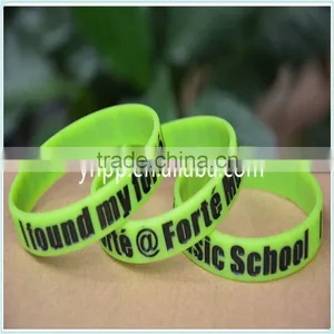 Cheap Custom Silicone Bracelet Debossed Logo Wristband thumbnail-2