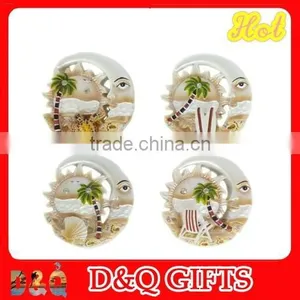 Resin Fashion Beach Strawhat Magnet With Diamond thumbnail-3