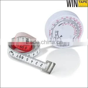 Round ABS Printing Case BMI Calculator Measuring Tape Meters Personalized Ribbon thumbnail-1