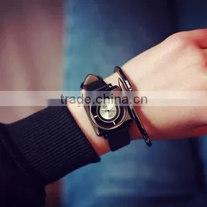 Unisex Watch, Square Personalization Watch, Women Watches, Antique, Brass Watch, Vintage Style Leather Watch thumbnail-6