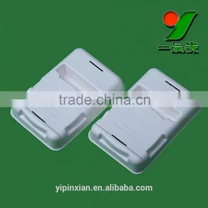2016 New 100%Biodegradable Nature Sugarcane Bagasse Packaging for Speaker Microphone Molded Recycled Paper Pulp Trays thumbnail-2