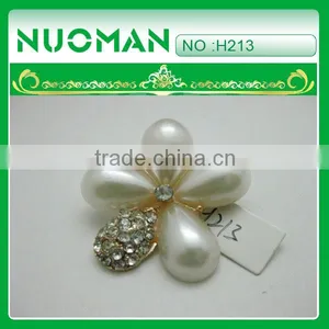 2014 New Fashion Flower Pearl Crystal Button thumbnail-1
