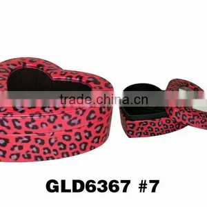 Heart Shaped Red Handmade Jewelry Box With PVC Window/satin Lining thumbnail-1