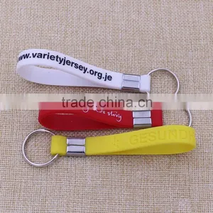Wholesale Red Bracelet Keychain/good Quality Silicone Keychain With Printing Logo thumbnail-3