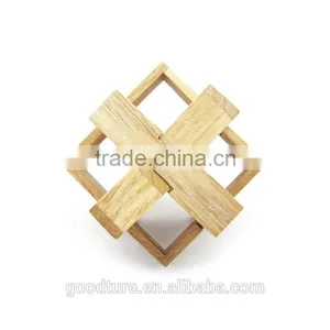 2015 Hot Sale Wooden IQ Intelligent Puzzle Magic Puzzle Kongming Lock Brain Teaser Model Number GAD1085 thumbnail-6