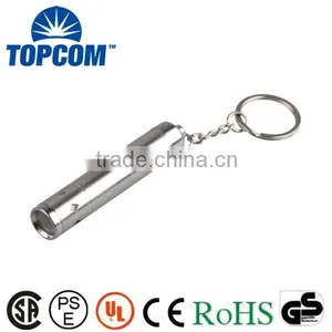 MINI Sliver Color LED Keychain Torch Light Aluminium For Promotional thumbnail-1