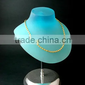 Acrylic Necklace Display Holder Stand With Chrome Plated Base thumbnail-1