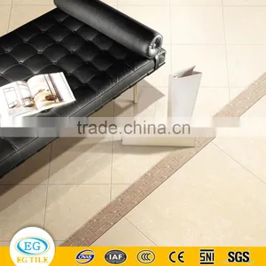 Spainish Glossy Bright Yellow Double Charge Vitrified Bathroom Floor Tile thumbnail-3