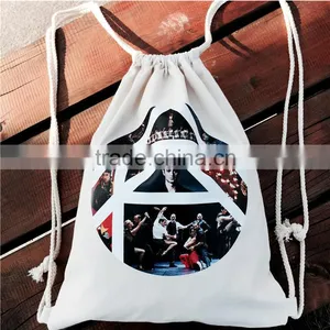 Custom Printing Cotton Bag Tote Bag Backpack Drawstring Bag for Shopping thumbnail-4