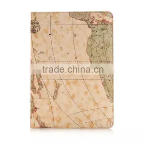 Fashion Map Leather Wallet Case for IPad Air 2,For Ipad 6 Case and Covers thumbnail-3