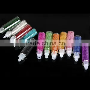 Micro Mini Glitter Glass Bottle Bead Treasures Glass Beads Nail Decoration thumbnail-1