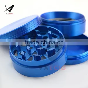 VA High Quality Herb Grinder With Pollen Catcher 4 Piece 2.5" Tobacco Spice Herb Weed Grinder Zinc Alloy Color:Black thumbnail-1