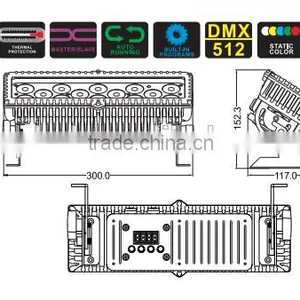 DMX 14pcs x 3 in 1 44W IP66 Outdoor LED Flood Light thumbnail-4
