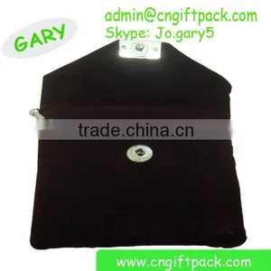 Custom Logo Velvet Jewelry Envelope Pouch thumbnail-2