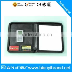 Zipper A4 Briefcase PU Leather Portfolio / Padfolio thumbnail-1