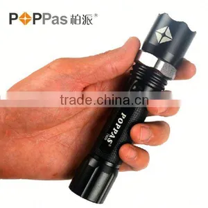 Promotion POPPAS T809 3W XPE Zoomable Bright Rechargeable Aluminium 18650 Battery Led Torch Flashlight thumbnail-6