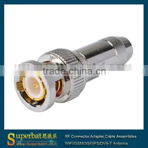 BNC Crimp Plug With Jacketed Connector for LMR195 Screw Bnc Connector thumbnail-1