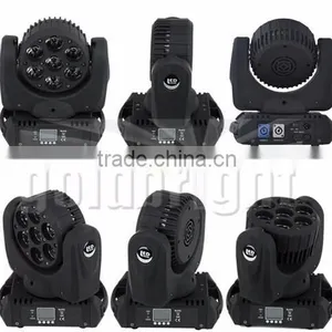 LED Beam Light 7pcs x 12w Quad 4in1 RGBW LED Stage Moving Head Lamp 13CH DMX512 thumbnail-3