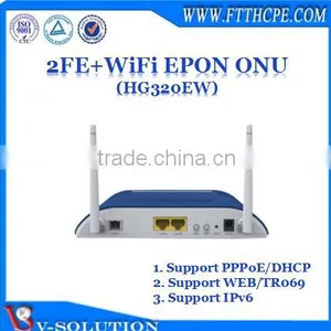 New Design 2FE+WiFi GEPON ONU WiFi Router Fiber Optic Networking Equipment Made in China for Smart Home Solution thumbnail-1