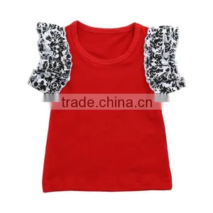 New Style Fashion Girl's Shirt Summer Cotton Sleeveless Baby Ruffle T-shirt Toddler Girls T-shirt thumbnail-2
