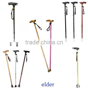 Aluminum Flared Handle Adjustable Elderly Old Man Folding Walking Stick for Old People thumbnail-2