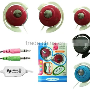 2014 OVLENG Portable Ear Hook Stereo Earphones With In-line Volume Control thumbnail-1