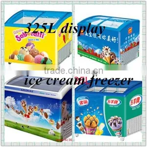235L 325L Commercial Sliding Glass Door Freezer Display Chest Freezer thumbnail-5