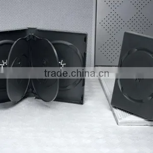 22mm Thick Multi 5 Discs Black Plastic DVD Case With 2 Trays thumbnail-1